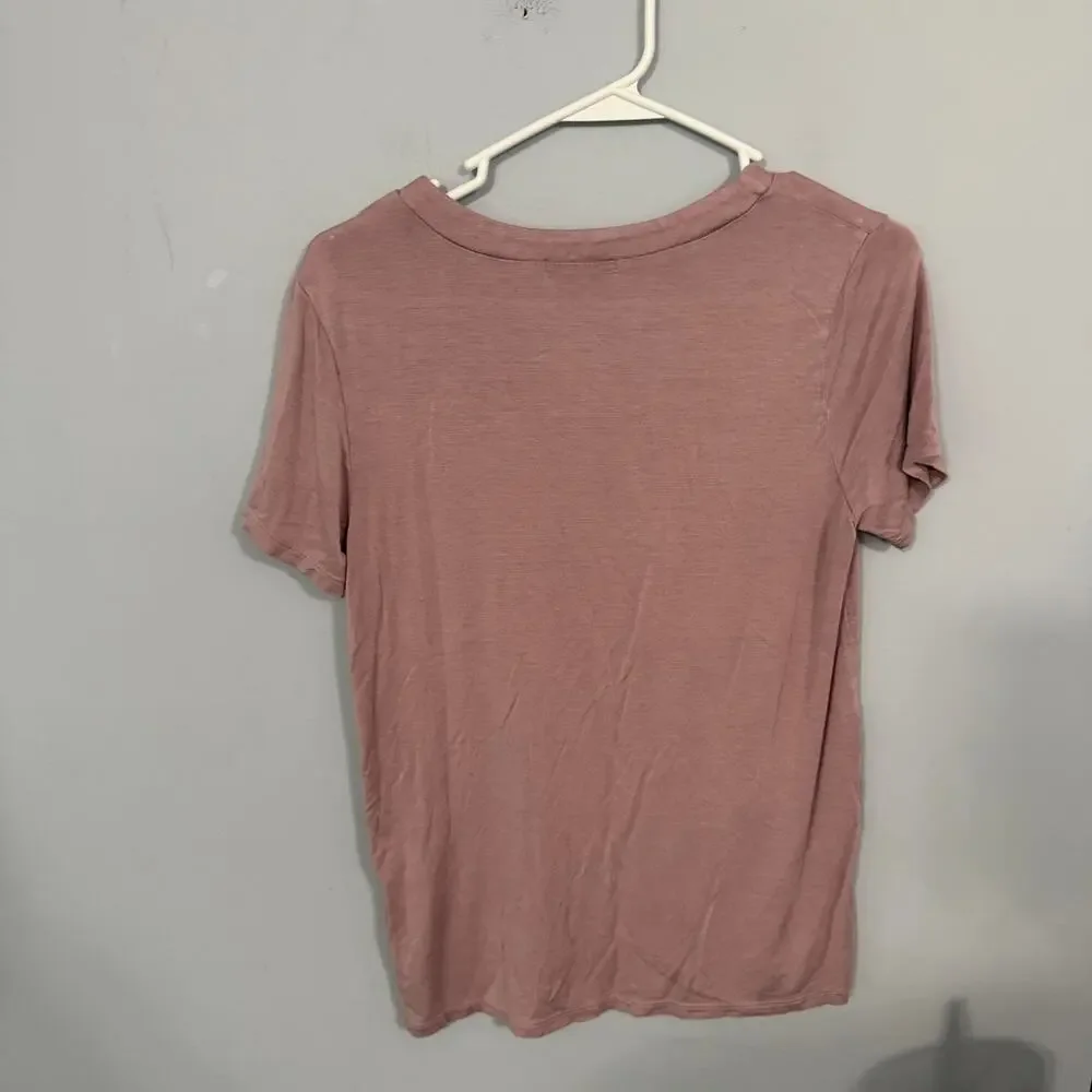 Heart & Hips Dusty Pink Choker Strap Neckline Top Women's Size Medium w/ Spandex - Picture 2 of 6